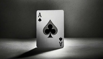 Close-up shot of a poker playing card depicting the spade suit, isolated against a clean white background with a precise clipping path