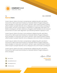Modern orange letterhead