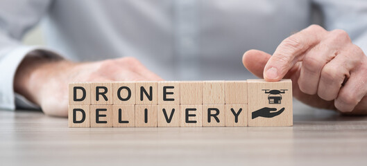 Concept of drone delivery - 788131885