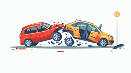 Traffic or motor vehicle accident or car crash 