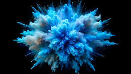 blue explosion smoke 