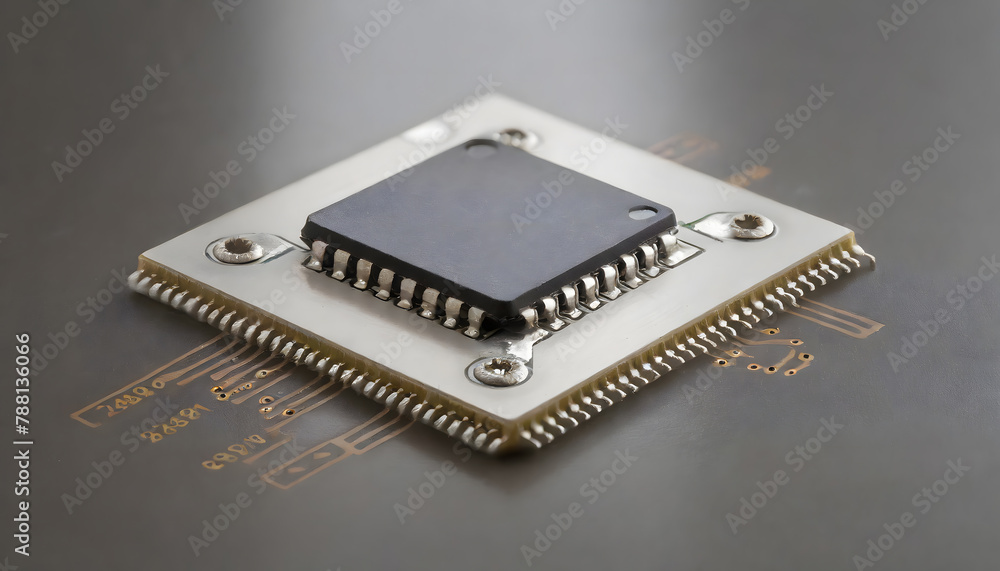 Poster integrated microchip. generative ai.