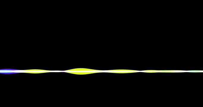 Sound wave, audio spectrum, speech recognition concept. Seamless loop animation