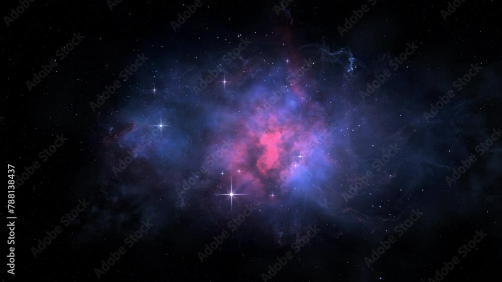 Canvas Prints looped space nebula rotation