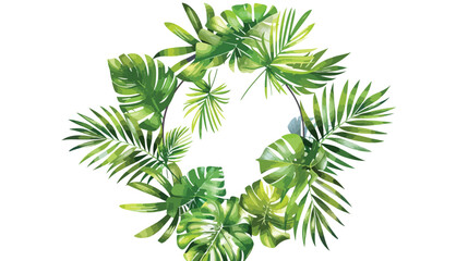 Wreath or circular garland made of palm tree leaves 