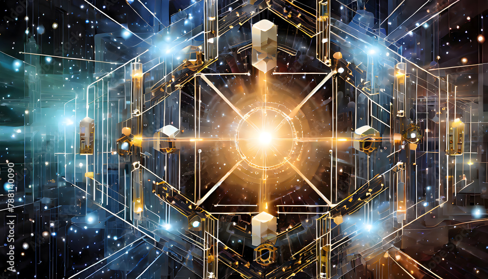 Poster quantum internet connectivity. generative ai.