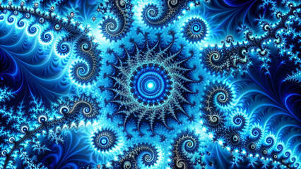 Fractal graphics series, Blue and black colors