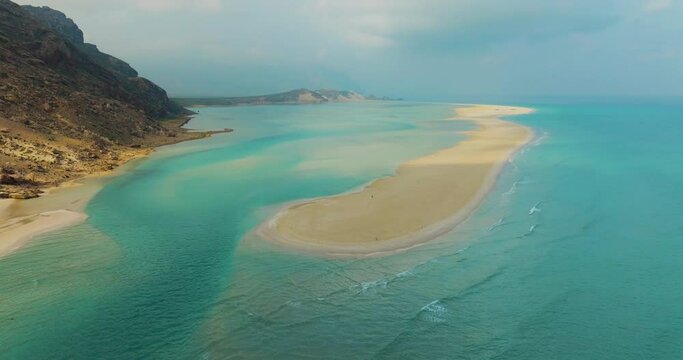 Aerial view of Detwah Lagoon, Socotra Island, Yemen.