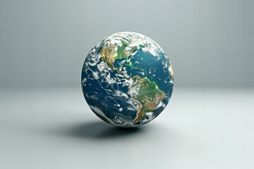 Earth day globe on neutral background