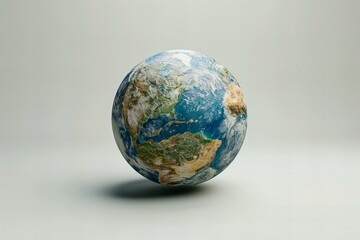 Earth day globe on neutral background