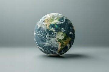Earth day globe on neutral background