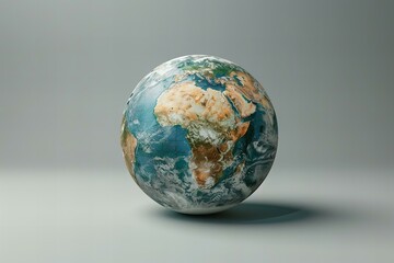 Earth day globe on neutral background