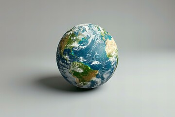 Fototapeta premium Earth day globe on neutral background