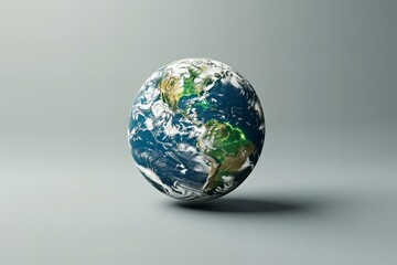 Earth day globe on neutral background