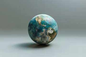 Earth day globe on neutral background
