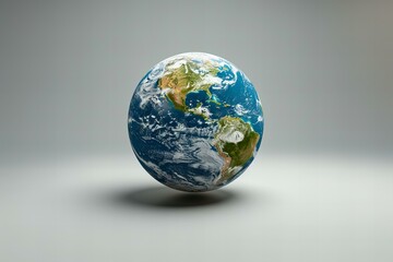 Fototapeta premium Earth day globe on neutral background