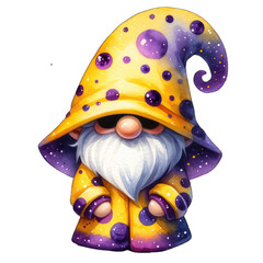 Pride Month wearing rainbow clothes, LGBTQ+ gnome holding colorful LGBTQ+ flags, homosexuality. transparent background