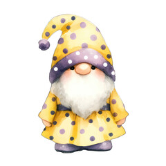 Pride Month wearing rainbow clothes, LGBTQ+ gnome holding colorful LGBTQ+ flags, homosexuality. transparent background
