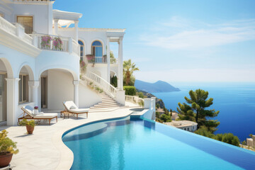 Luxurious Seaside Villa with Infinity Pool Overlooking the Ocean