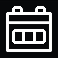 business calender icon outline design