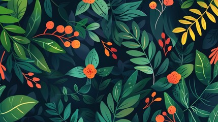 Natural seamless pattern wallpaper