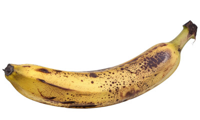 ripe banana spoils isolated on a transparent background. PNG	
