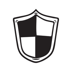 Shield logo monochrome icon