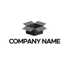 Black and White Box Logo Design. Usable For Business, Community, Foundation, Tech, Services Company. Vector Logo Design Illustration.