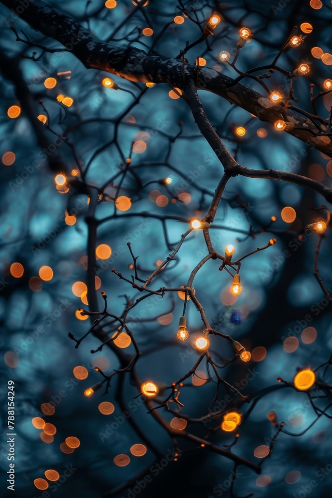 Poster captivating abstract yellow light bokeh blur creating stunning background visuals