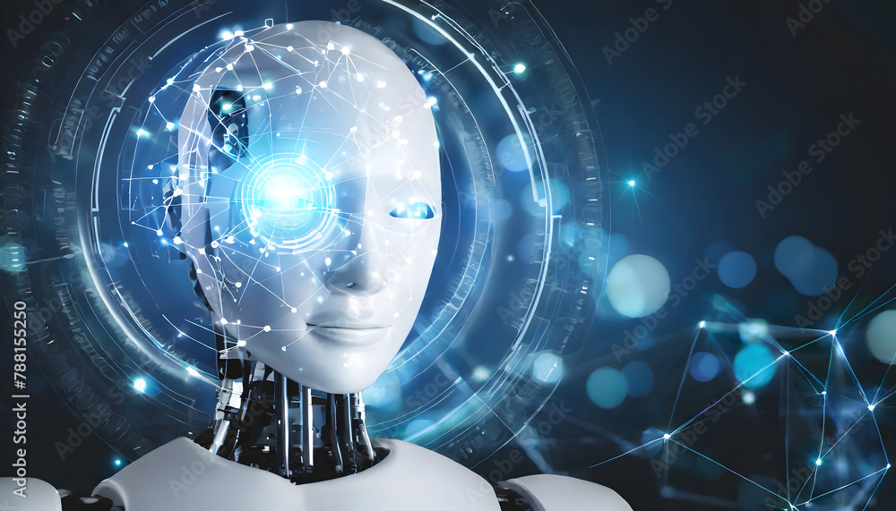 Poster artificial intelligence background. generative ai.