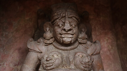 The Unique Sculpture, Sculpture of RudraShiva, on eof the Form of Lord Shiva, Devrani-Jethani Temple, Tala, Chhattisgarh, India.