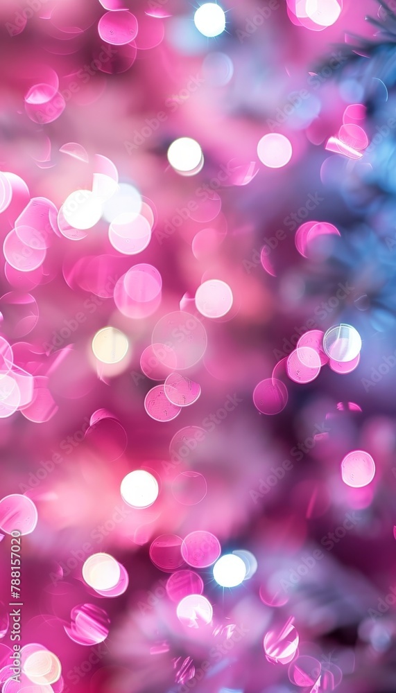 Poster captivating pink light bokeh blur creating an enticing abstract background scene