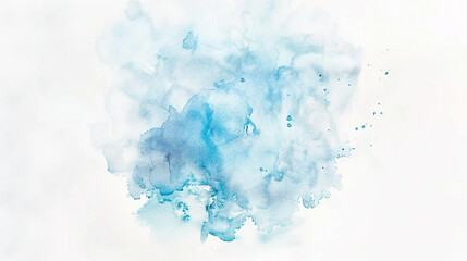Sapphire blue watercolor spot descends into midnight blue's minimalist deep sea mystery.