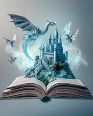 Naklejka premium world book day design - A magic Fantasy book