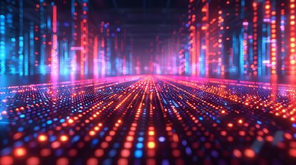 Animated graph showing stock market trends, vibrant lines rising and falling on a digital screen