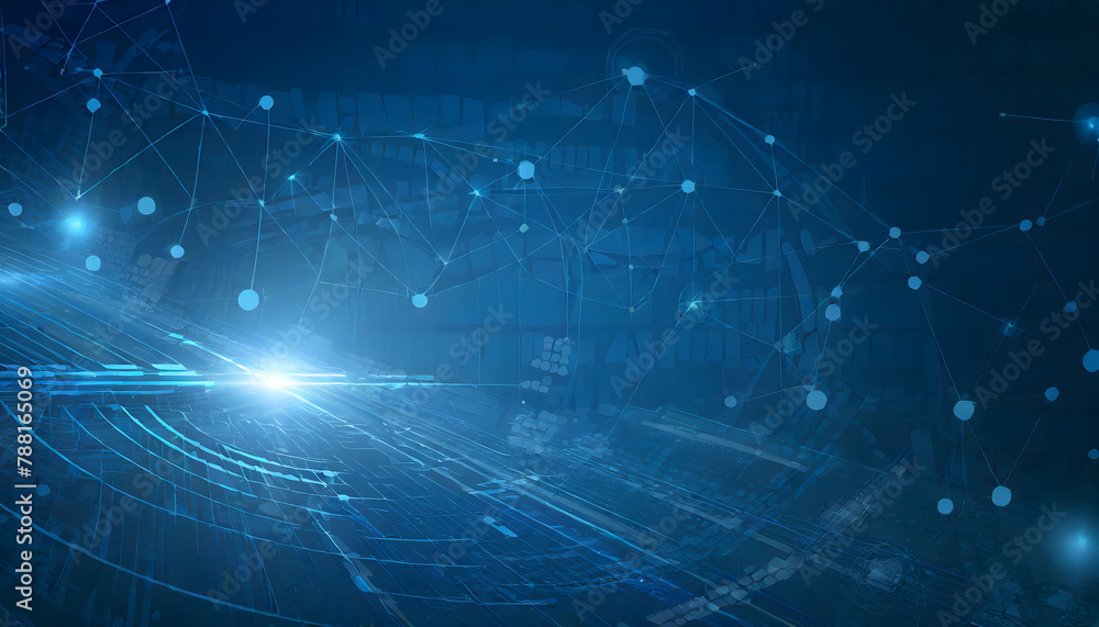 Poster technology and science background. generative ai.