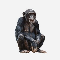 Photo of Bonobo isolated on white background