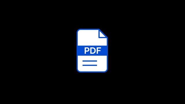 Pdf File format extension Animation with transparent background 