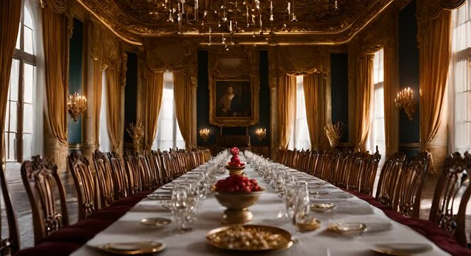 Banquet at the royal palace.