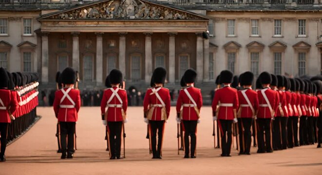 Royal soldiers in the royal palace.