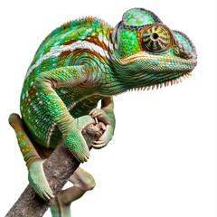 Obraz premium Photo of Chameleon isolated on white background