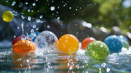 Relaxation and fun with soap balls: a unique outdoor experience in the summer heat.