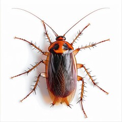 Photo of Cockroach isolated on white background