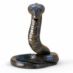 Photo of Cobra isolated on white background