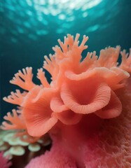 Close up einer Koralle unter Wasser