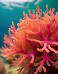 Close up einer Koralle unter Wasser