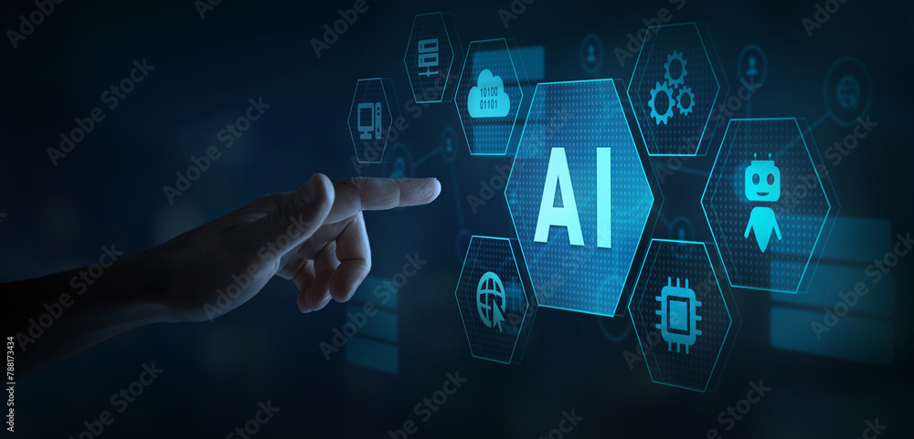 Canvas Prints ai technology, artificial intelligence concept for business
