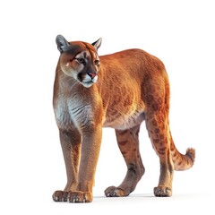 Photo of Cougar isolated on white background