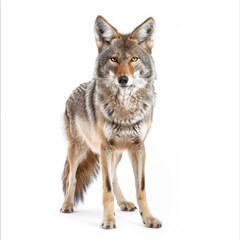 Photo of Coyote isolated on white background