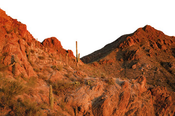 PNG desert mountain border, transparent background